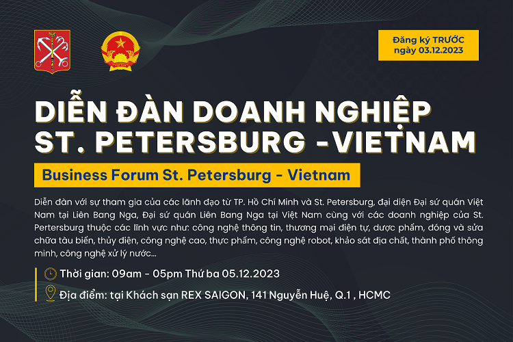 Diễn đàn doanh nghiệp St. Petersburg - Việt Nam | 5/12/2023