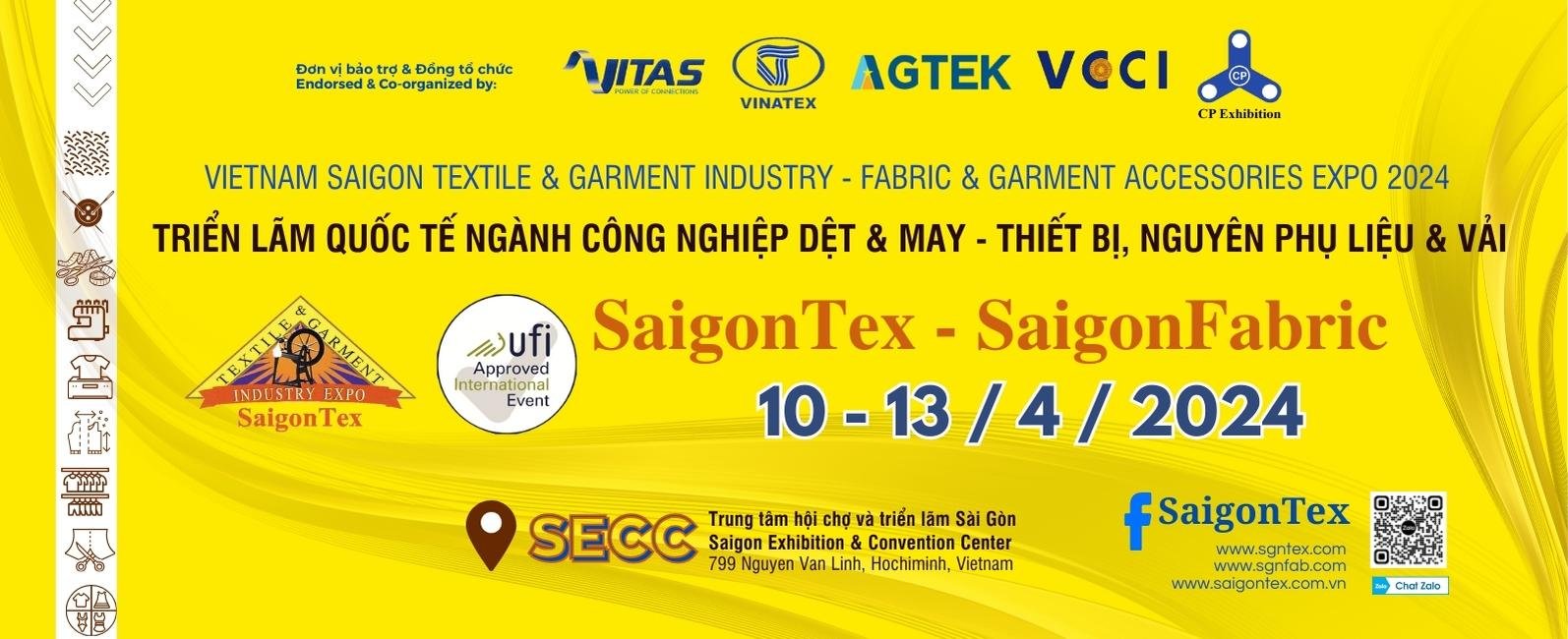 Triển lãm 𝐒𝐀𝐈𝐆𝐎𝐍𝐓𝐄𝐗 & 𝐒𝐀𝐈𝐆𝐎𝐍𝐅𝐀𝐁𝐑𝐈𝐂 2024