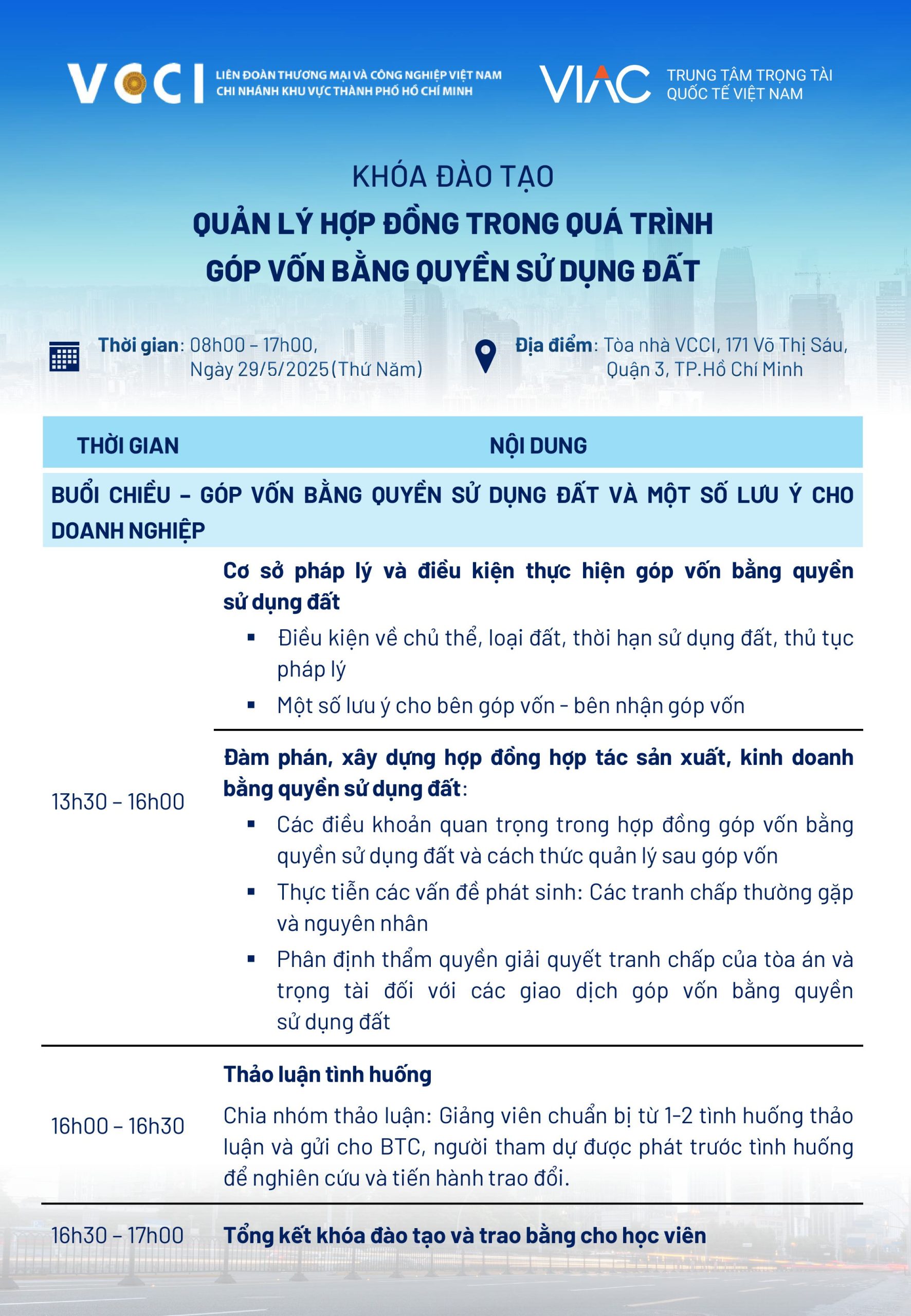 Quản lý hợp đồng trong quá trình góp vốn bằng quyền sử dụng đất