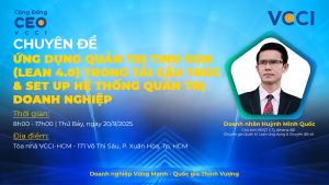 ỨNG DỤNG QUẢN TRỊ TINH GỌN (LEAN 4.0) trong Tái cấu trúc & Set up hệ thống quản trị Doanh nghiệp