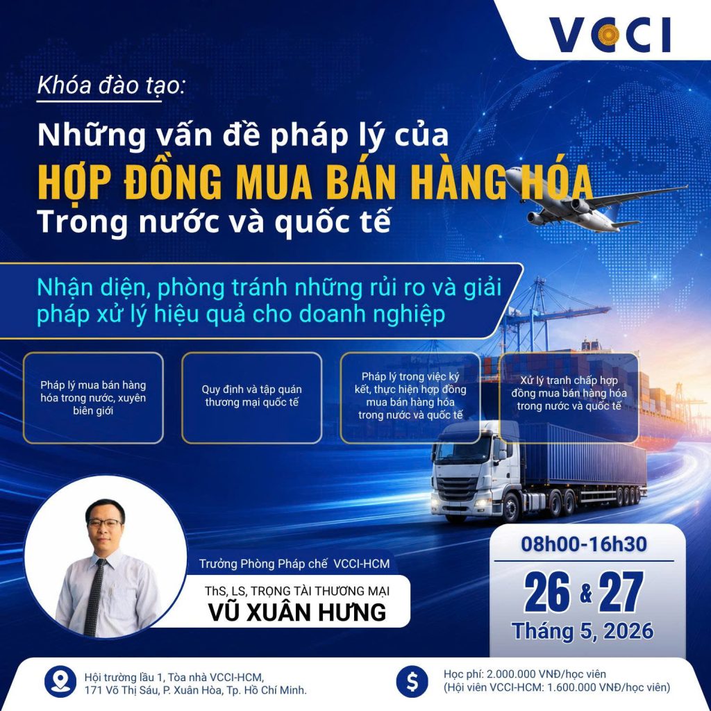 📘 Khóa đào tạo: "Những vấn đề pháp lý của hợp đồng mua bán hành hóa trong nước và Quốc tế"