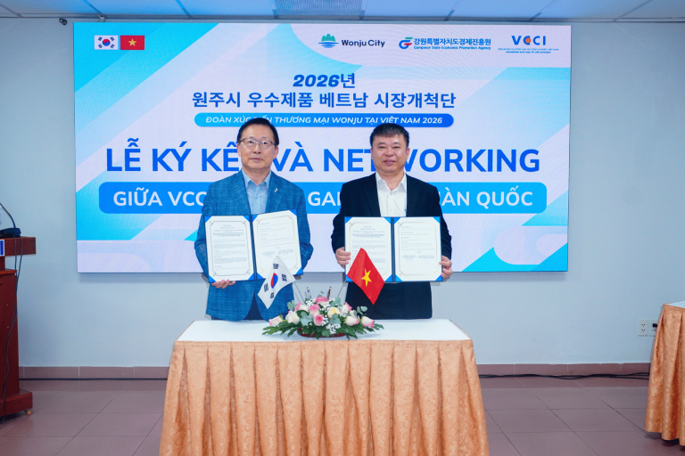 VCCI-HCM phát huy vai trò cầu nối Quốc tế: ký kết loi và thúc đẩy giao thương với đoàn doanh nghiệp thành phố Wonju (Hàn Quốc)